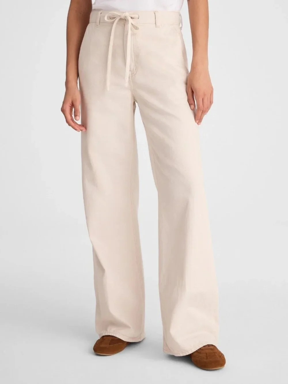 Madewell Cream Drawstring Ultimate Wide-Leg Pant W29 NWT